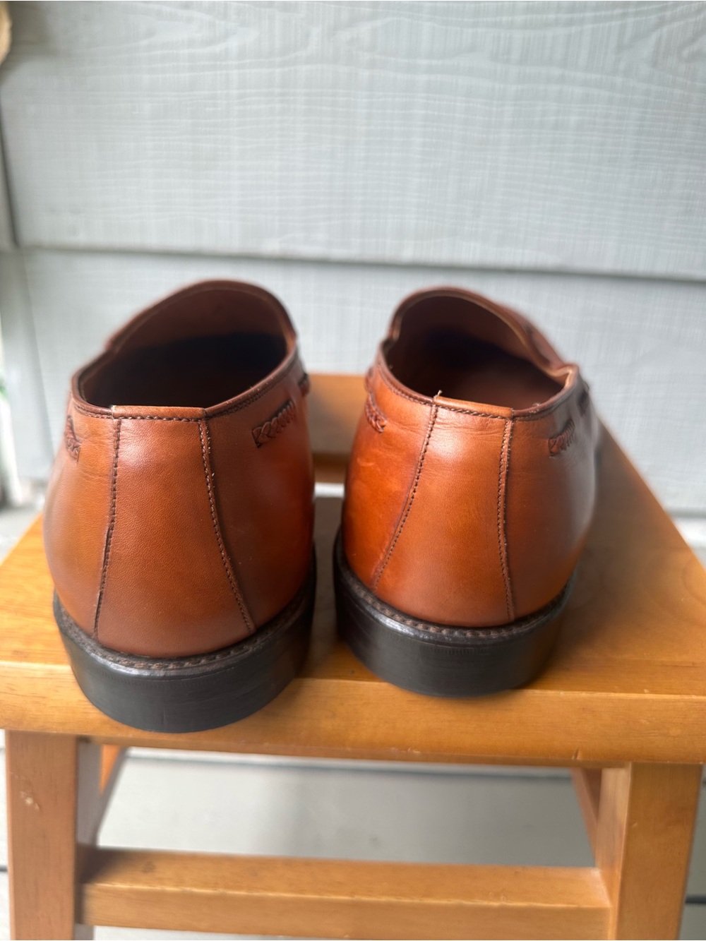 Allen Edmonds  Pembrooke Vintage Tassel Leather Loafers |Cognac~12 - Picture 4 of 9